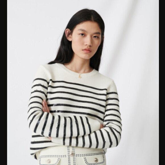 Maje Breton Sequins Sweater - Picture 1 of 13